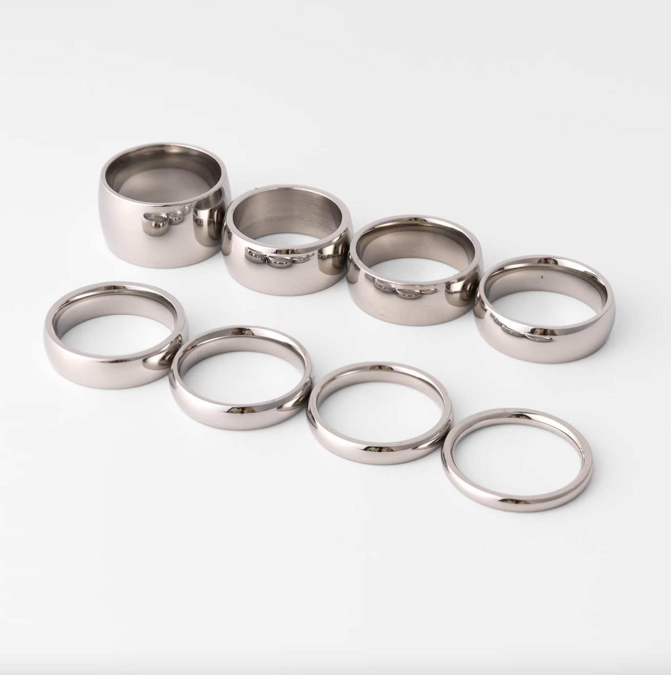 Highly Polished Rounded Stainless Steel Blank Ring 2mm - 6mm / CFR3029