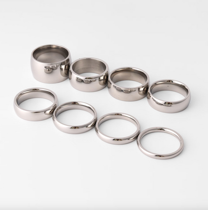 Highly Polished Rounded Stainless Steel Blank Ring 2mm - 6mm / CFR3029