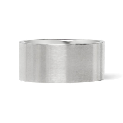 Stainless Steel Brushed Flat Edge Blank Ring / CFR7009