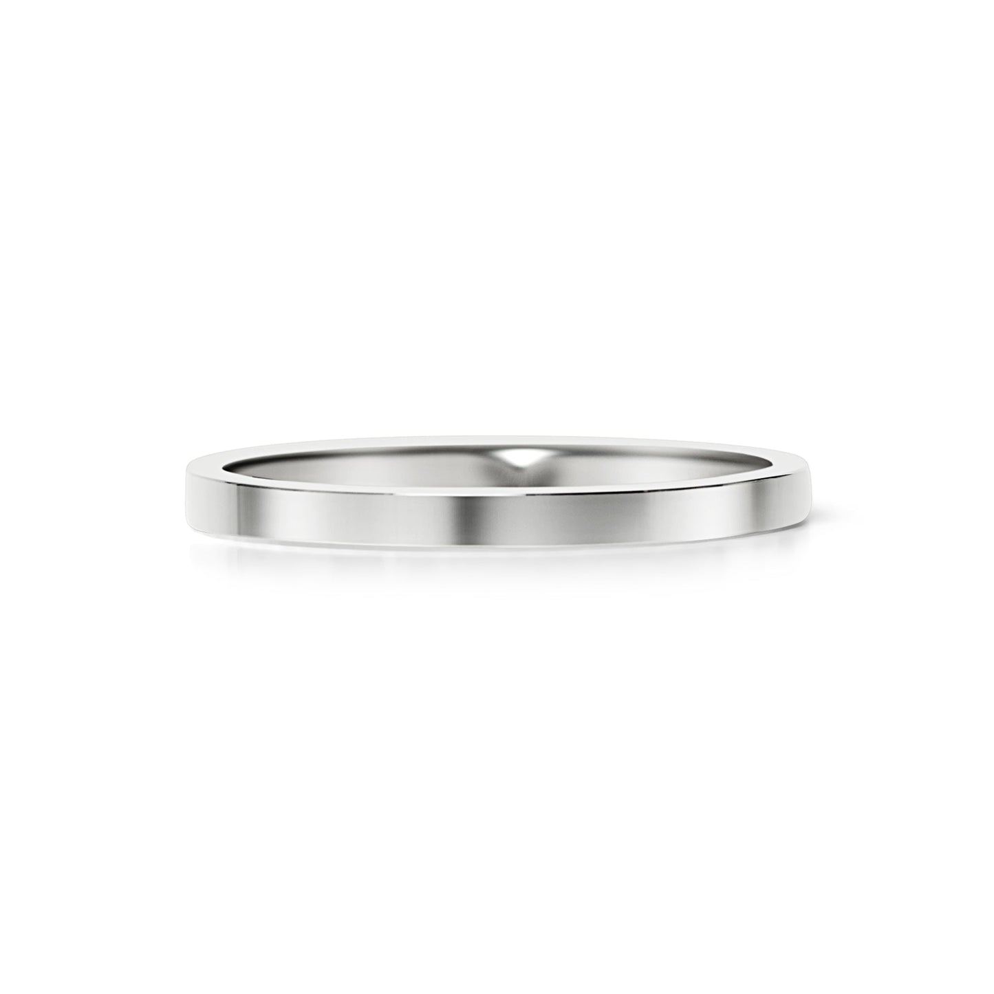 Stainless Steel Polished Flat Blank Ring / CFR7021