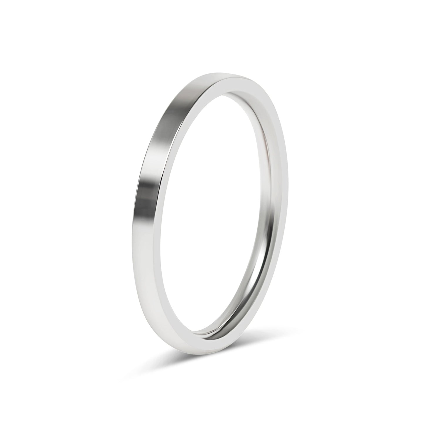 Stainless Steel Polished Flat Blank Ring / CFR7021