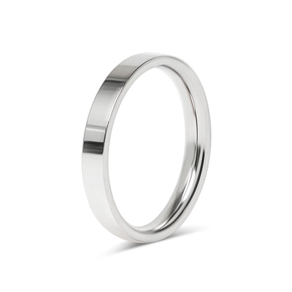 Stainless Steel Polished Flat Blank Ring / CFR7021