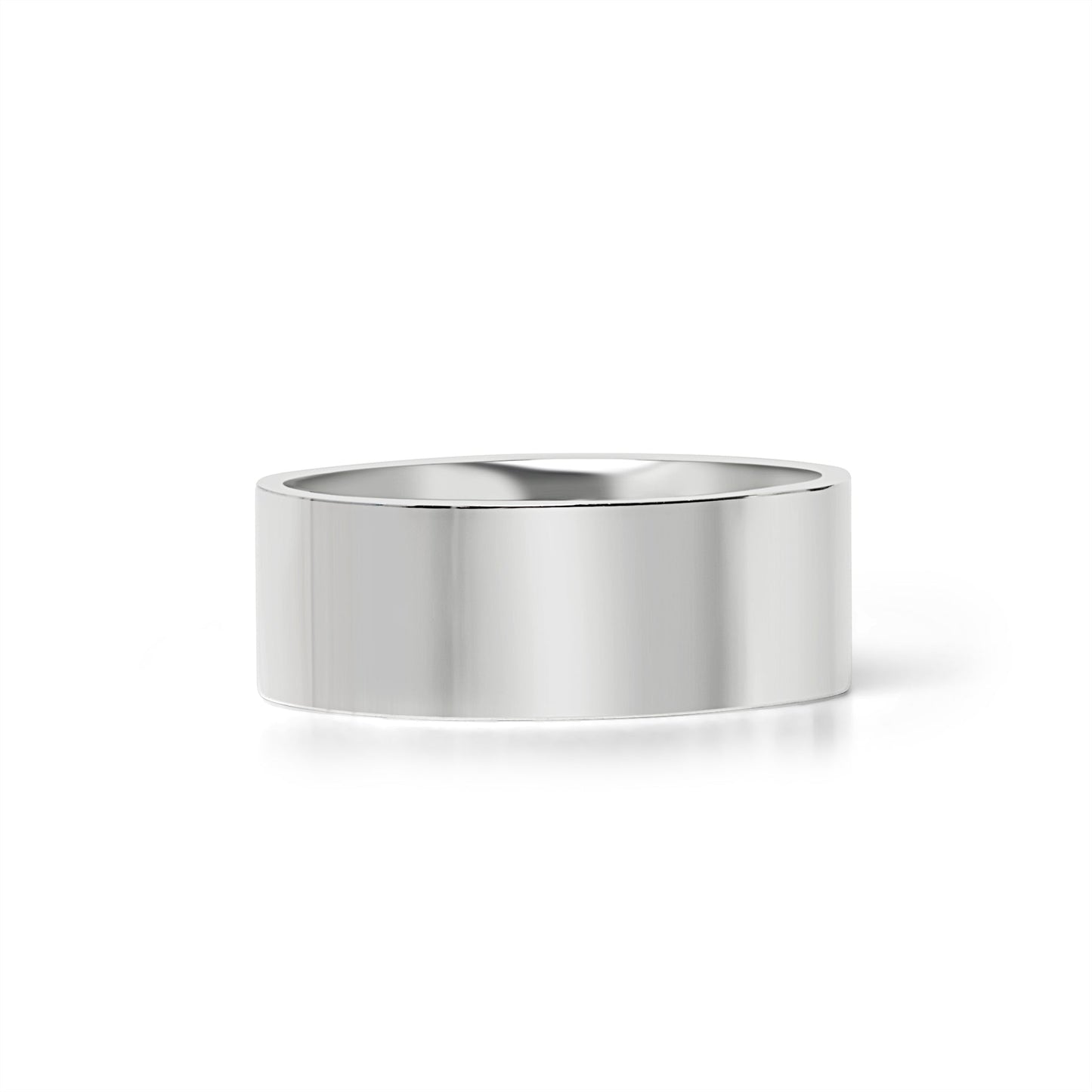 Stainless Steel Polished Flat Blank Ring / CFR7021