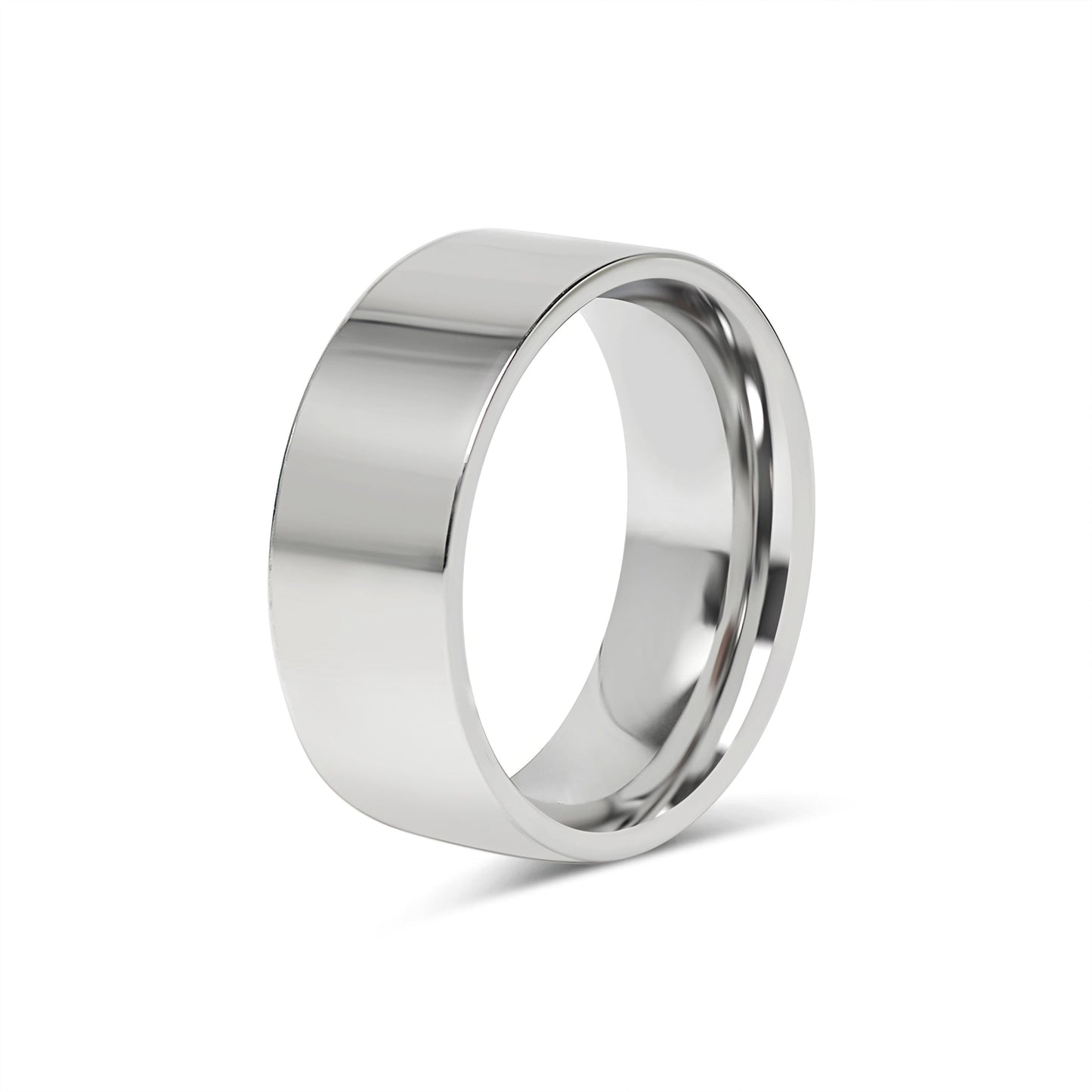 Stainless Steel Polished Flat Blank Ring / CFR7021