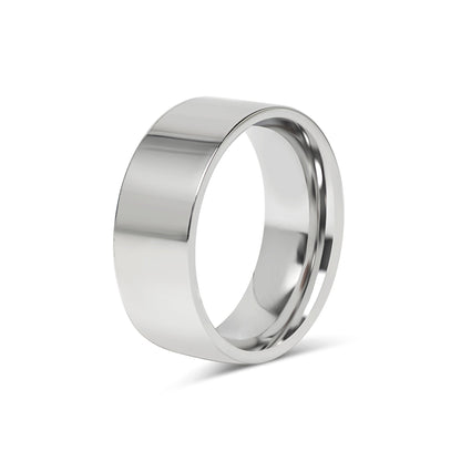 Stainless Steel Polished Flat Blank Ring / CFR7021