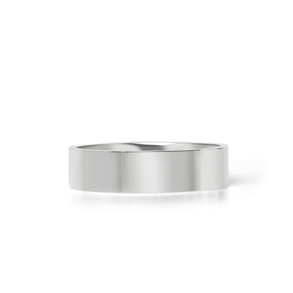 Stainless Steel Polished Flat Blank Ring / CFR7021