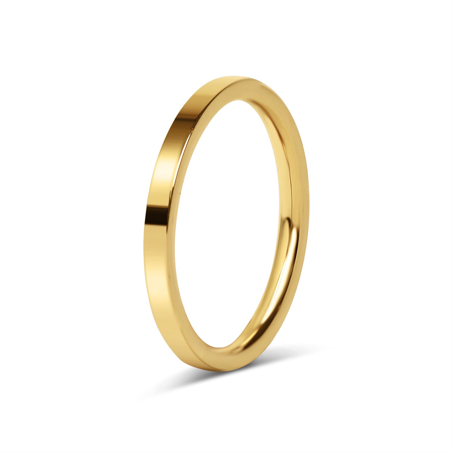 18K Gold PVD Stainless Steel Flat Blank Ring / CFR7025