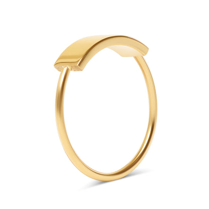 18K Gold PVD Stainless Steel Blank Stamping Ring / CFR7036