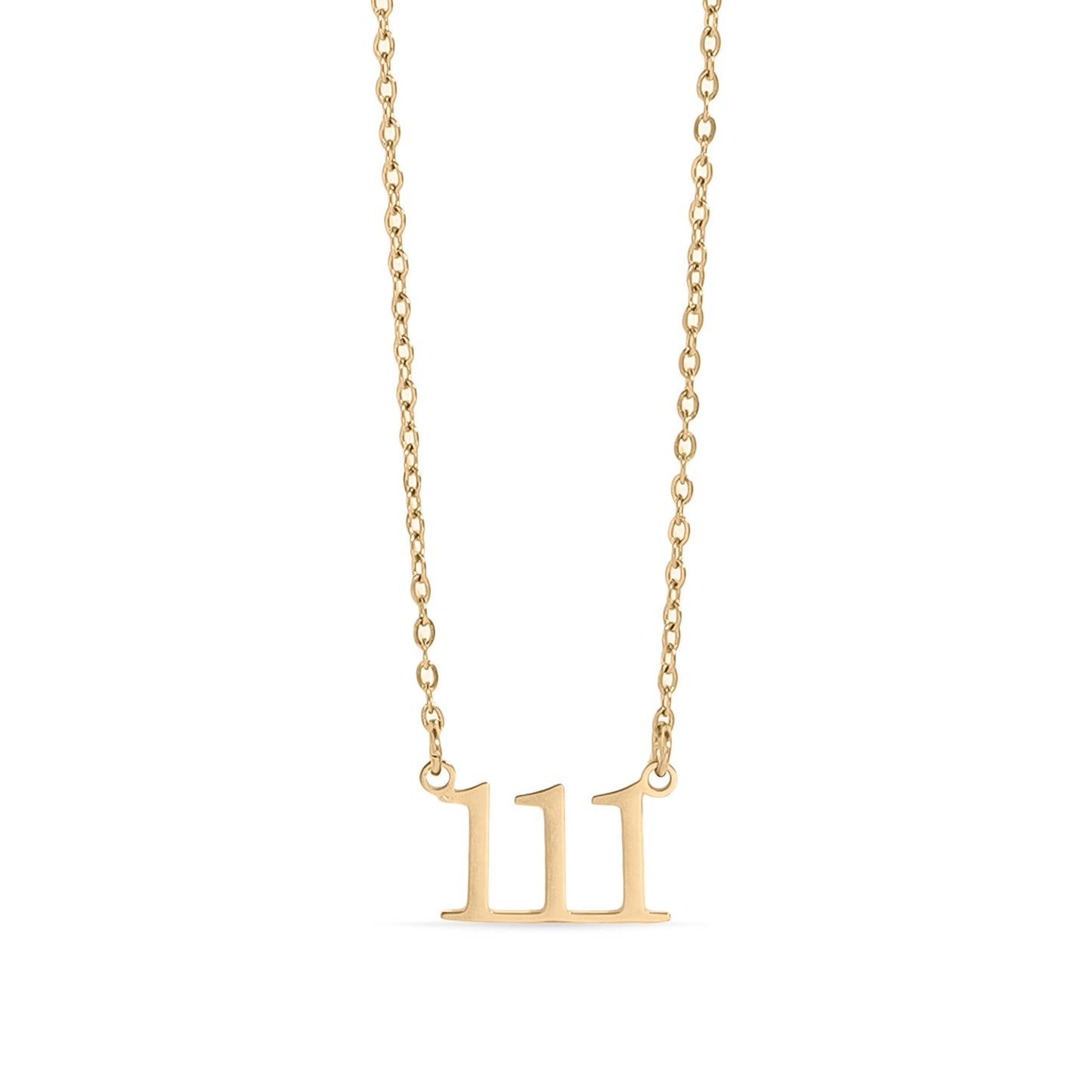 18K Gold PVD Stainless Steel Angel Number Necklace / CHN0045