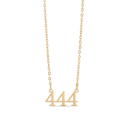 18K Gold PVD Stainless Steel Angel Number Necklace / CHN0045