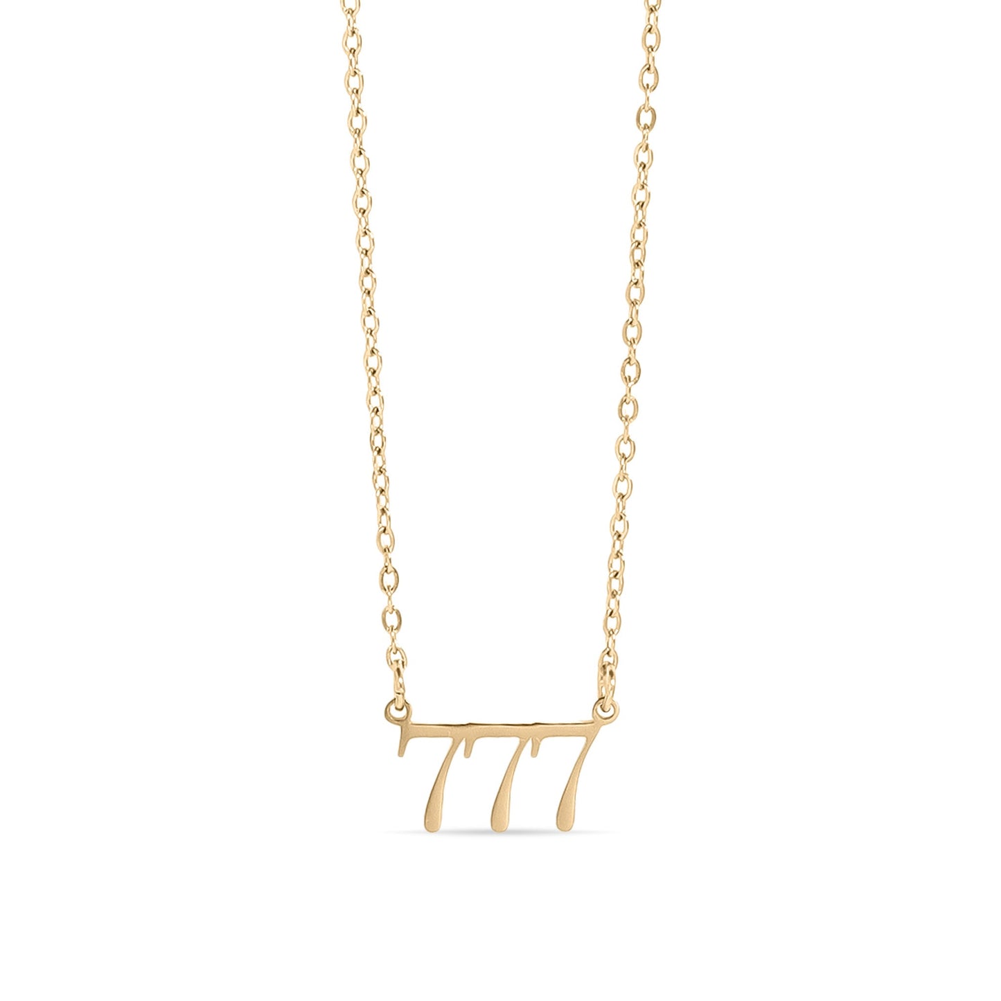 18K Gold PVD Stainless Steel Angel Number Necklace / CHN0045