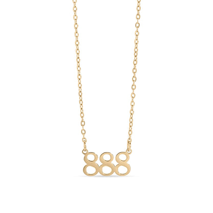 18K Gold PVD Stainless Steel Angel Number Necklace / CHN0045