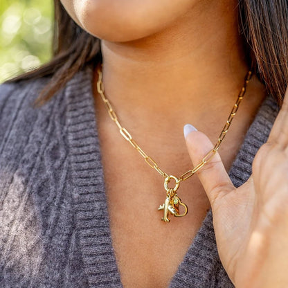 18K Gold PVD Stainless Steel Airplane Charm / PDL0095