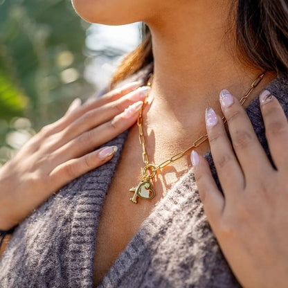 18K Gold PVD Stainless Steel Airplane Charm / PDL0095