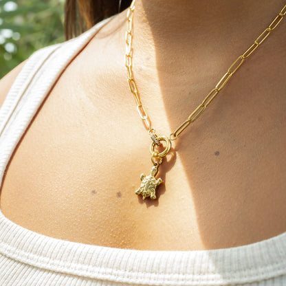 18K Gold PVD Stainless Steel Sea Turtle Charm / PDL0101