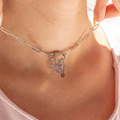 18K Gold PVD Stainless Steel Safety Pin Charm / PDL0035