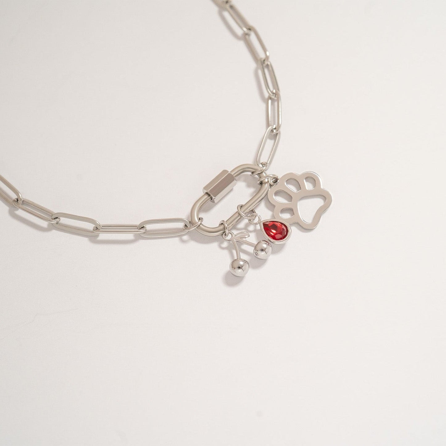 18K Gold PVD Stainless Steel Cherry Charm / PDL0304