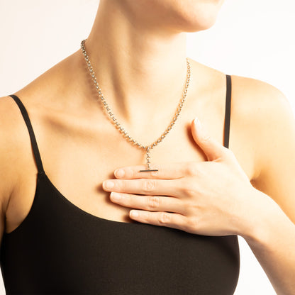 18K Gold PVD Stainless Steel Tbar Necklace / CHN0110