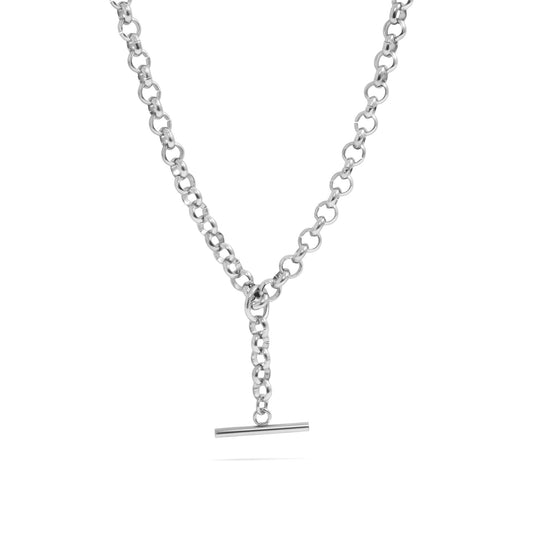 18K Gold PVD Stainless Steel Tbar Necklace / CHN0110