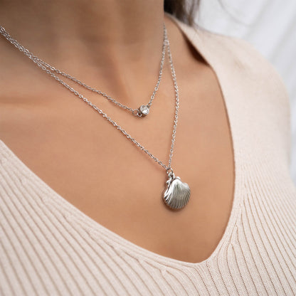 18K Gold PVD Stainless Steel Shell Charm / PDL0192