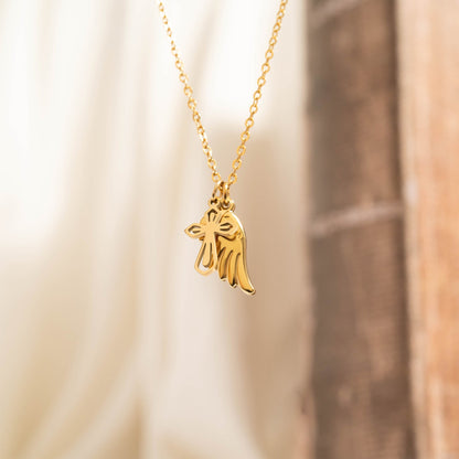 18K Gold PVD Stainless Steel Pointed Cross Charm / PDL0047