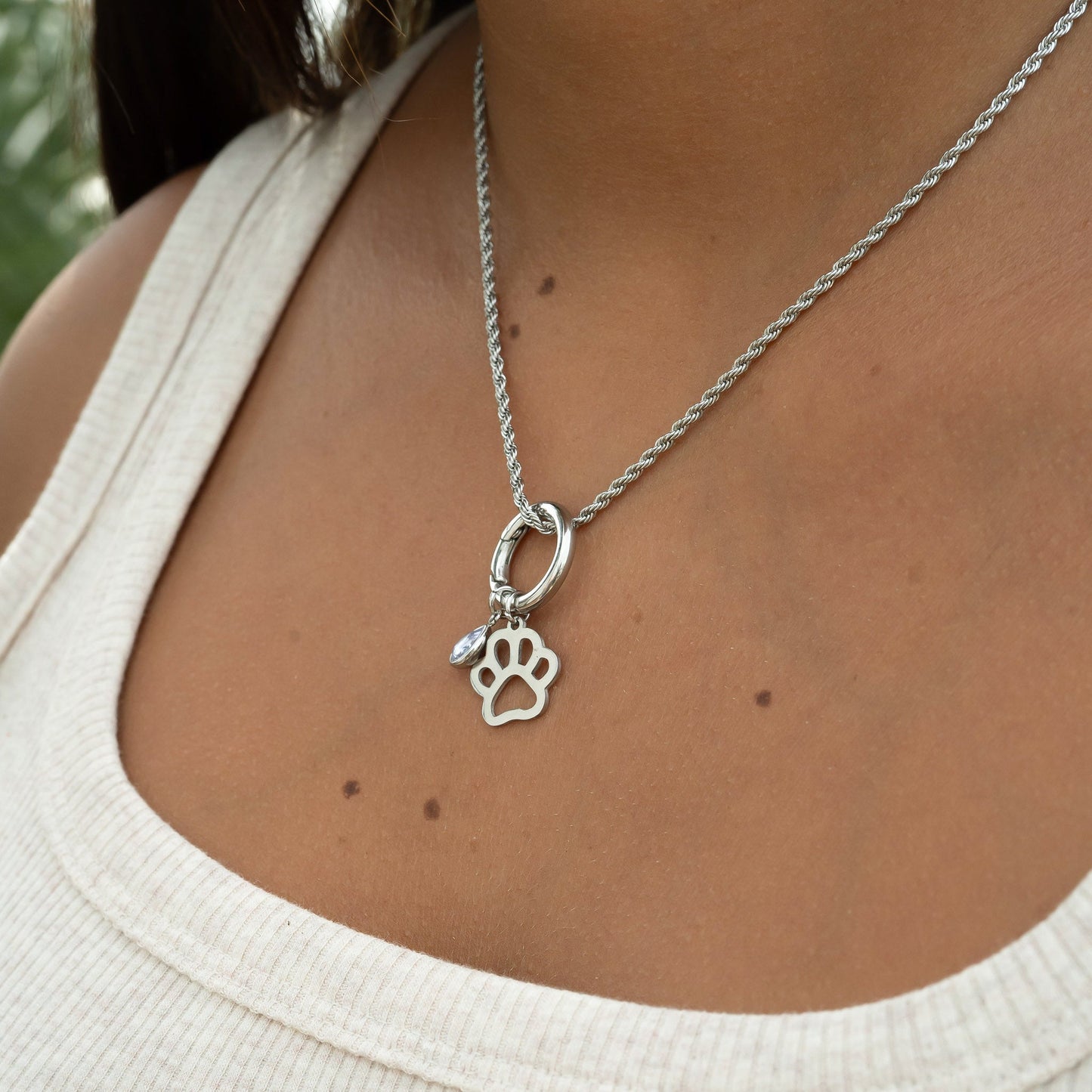 18K Gold PVD Stainless Steel Mini Circle Carabiner Clasp / ENC0031