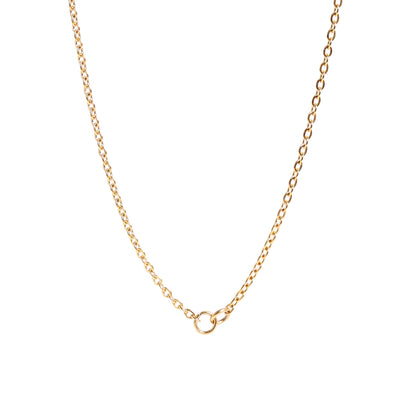 18K Gold PVD Stainless Steel Loop Connector Chain Necklace / CHN9964