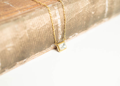 18K Gold PVD Stainless Steel Loop Connector Chain Necklace / CHN9964