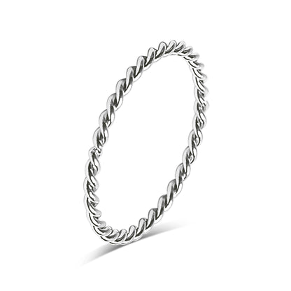 18K Gold PVD Stainless Steel Braided Spacer Ring / CSR0001