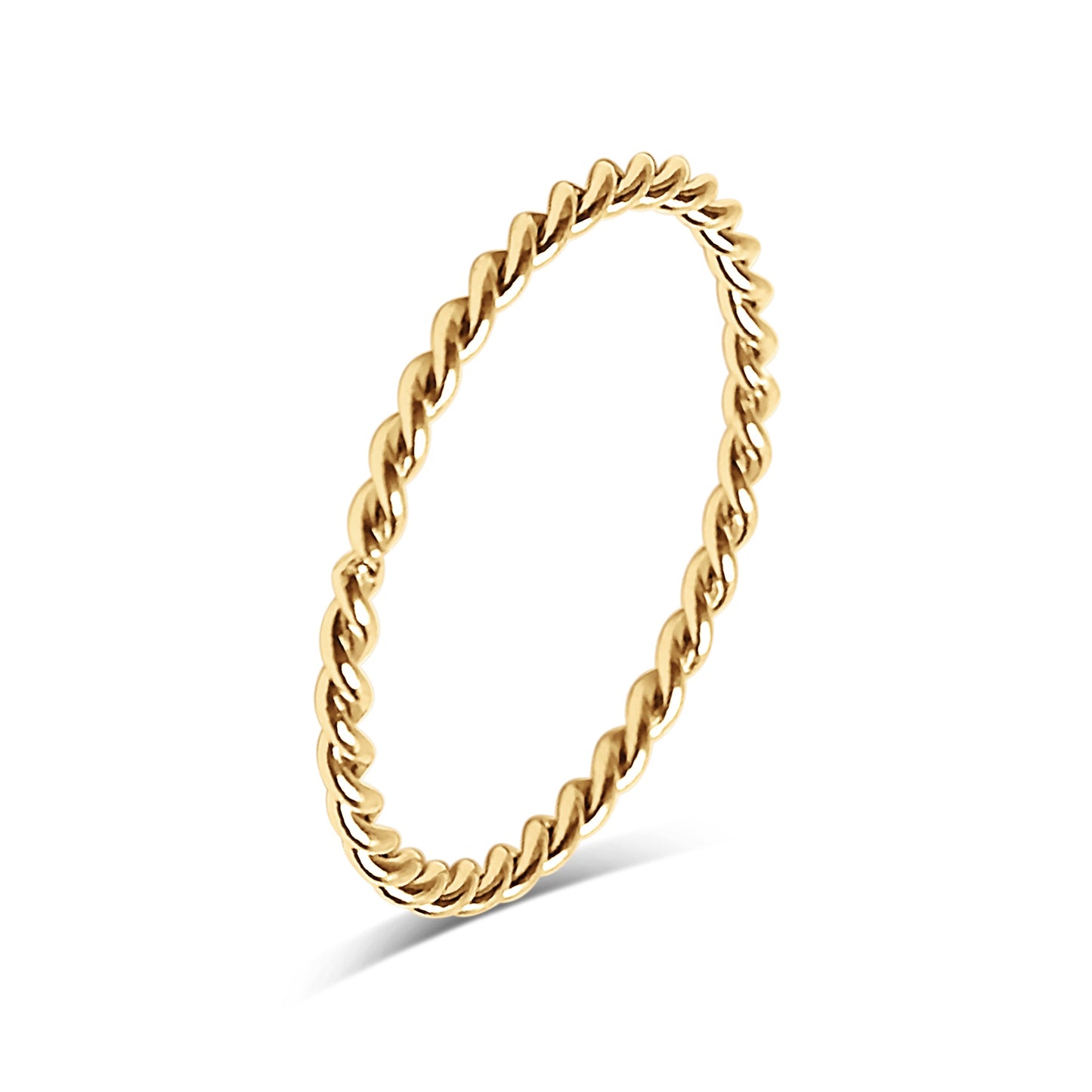 18K Gold PVD Stainless Steel Braided Spacer Ring / CSR0001