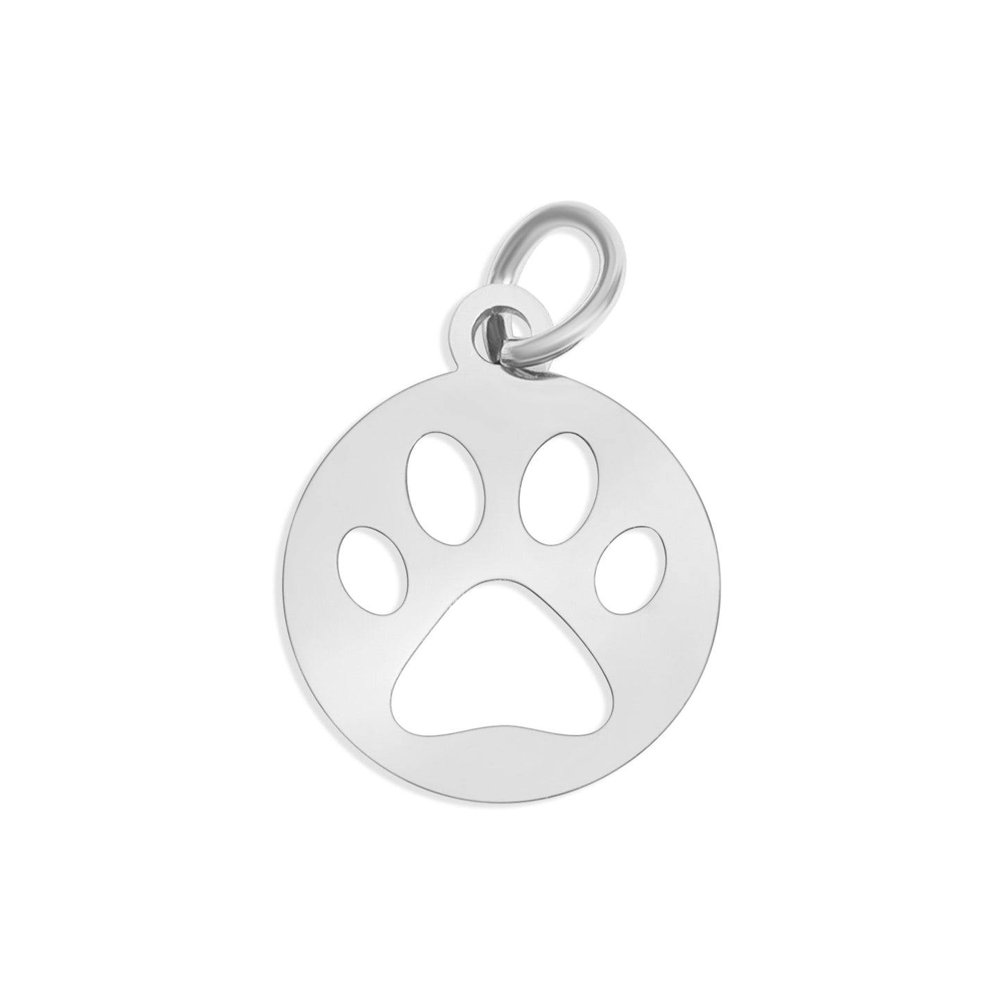 18K Gold PVD Stainless Steel Paw Print Charm / PDL0138
