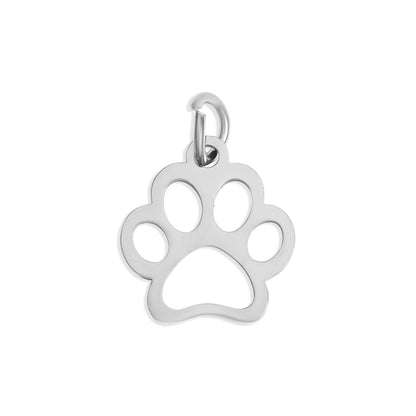 18K Gold PVD Stainless Steel Paw Print Charm / PDL0141