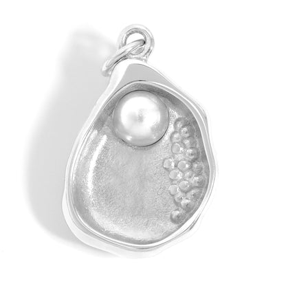 18K Gold PVD Stainless Steel Shell Charm with Pearl / PDL0191