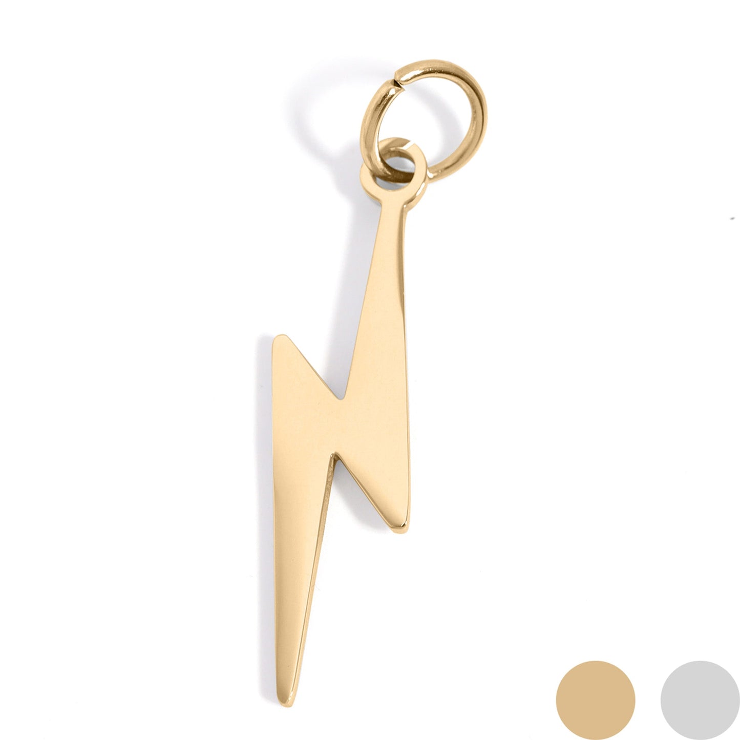18K Gold PVD Stainless Steel Lightning Bolt Charm / PDL0195