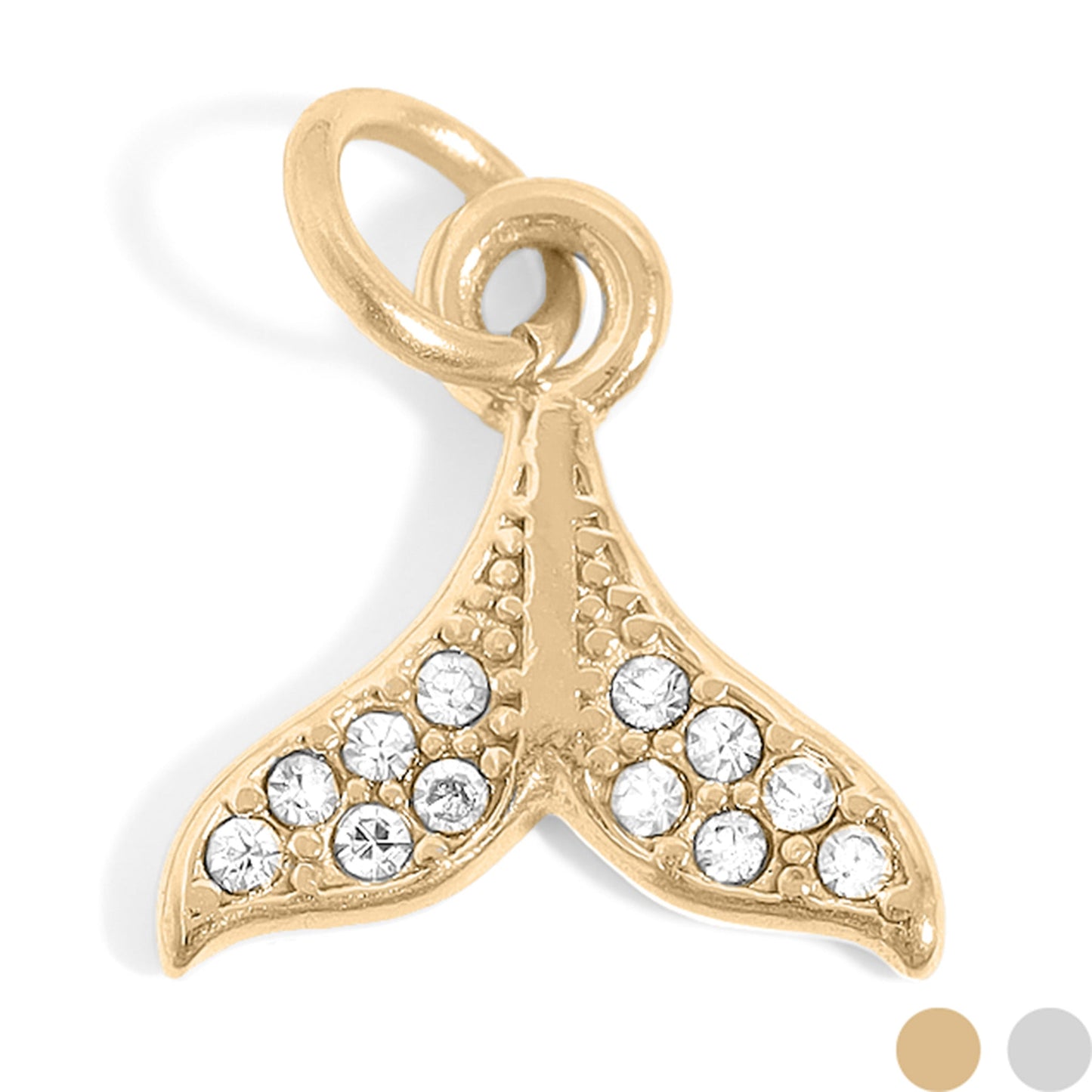 18K Gold PVD Stainless Steel Mermaid Tail Charm / PDL0202