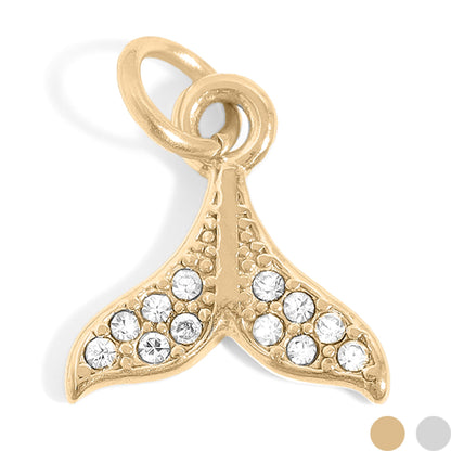 18K Gold PVD Stainless Steel Mermaid Tail Charm / PDL0202