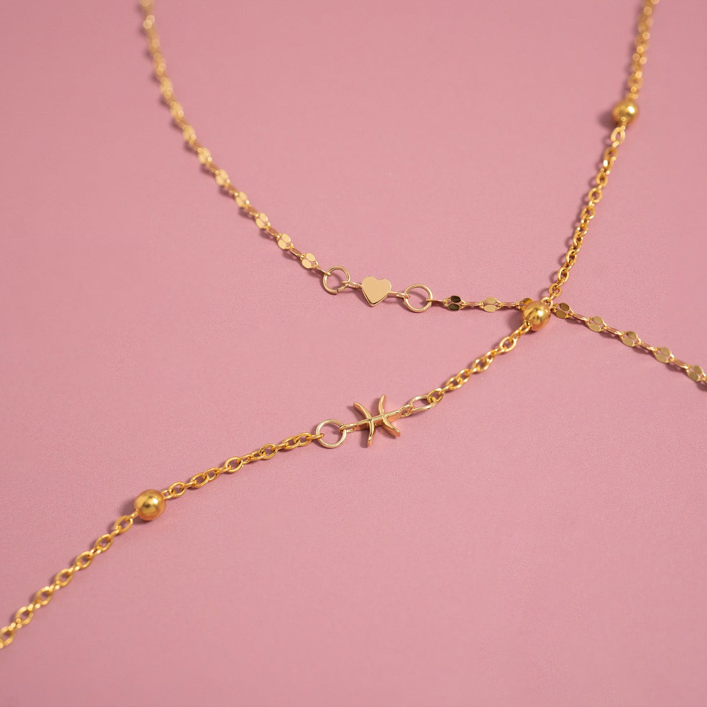 Permanent Jewelry 14K Solid Gold Heart Connector Charm / PMJ1006