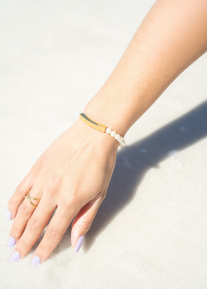 18K Gold PVD Stainless Steel Atomic X Geometric Ring / KSS0006