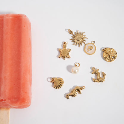 18K Gold PVD Stainless Steel Anchor Charm / PDL0100