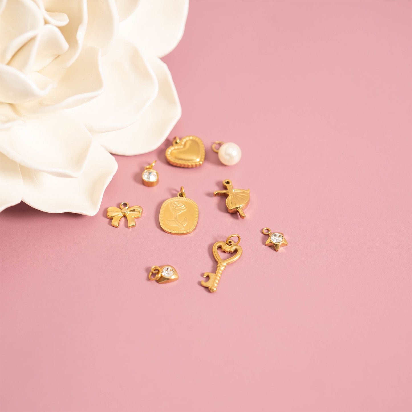 18K Gold PVD Stainless Steel Ballerina Charm / PDL0094