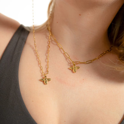 18K Gold PVD Stainless Steel Bee Charm / PDL0102