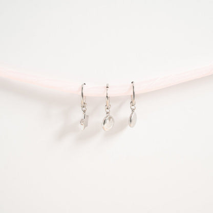 18K Gold PVD Stainless Steel Circle Coin Pendant Earrings / ERJ0049