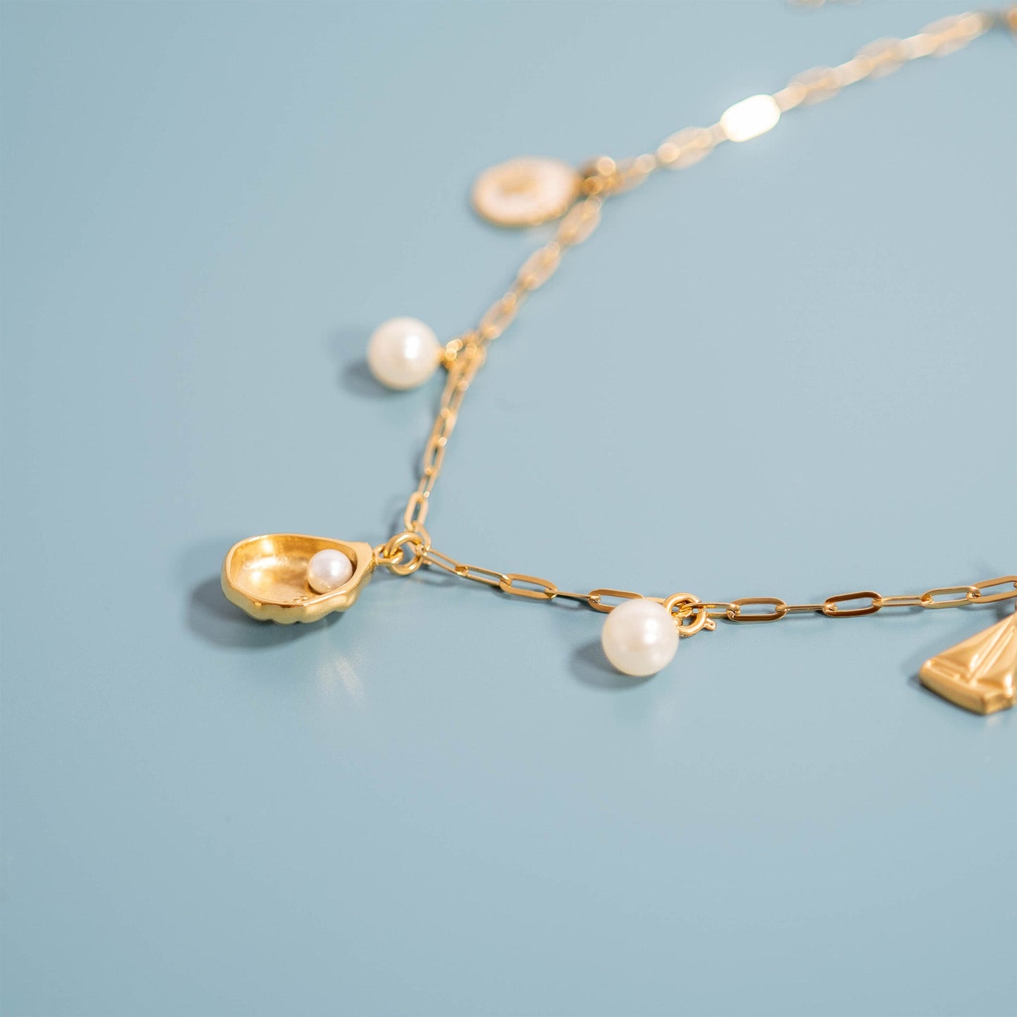 18K Gold PVD Stainless Steel Charm Connector / ENC0012