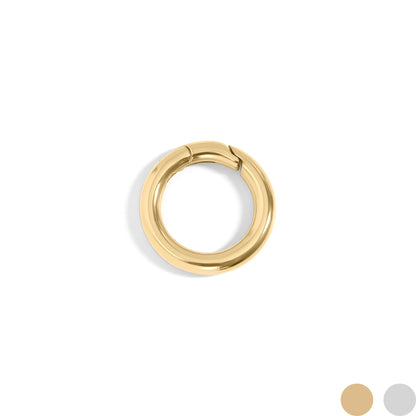 18K Gold PVD Stainless Steel Mini Circle Carabiner Clasp / ENC0031
