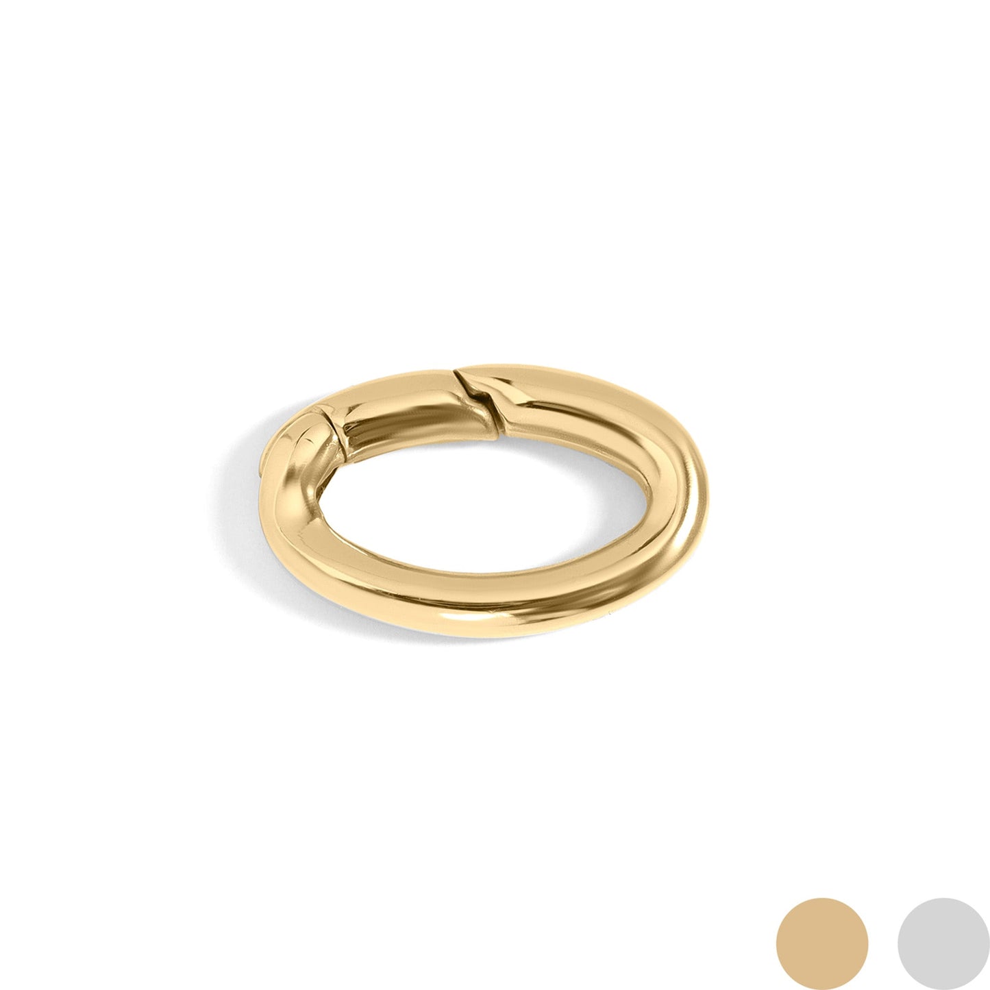 18K Gold PVD Stainless Steel Oval Carabiner / ENC0033