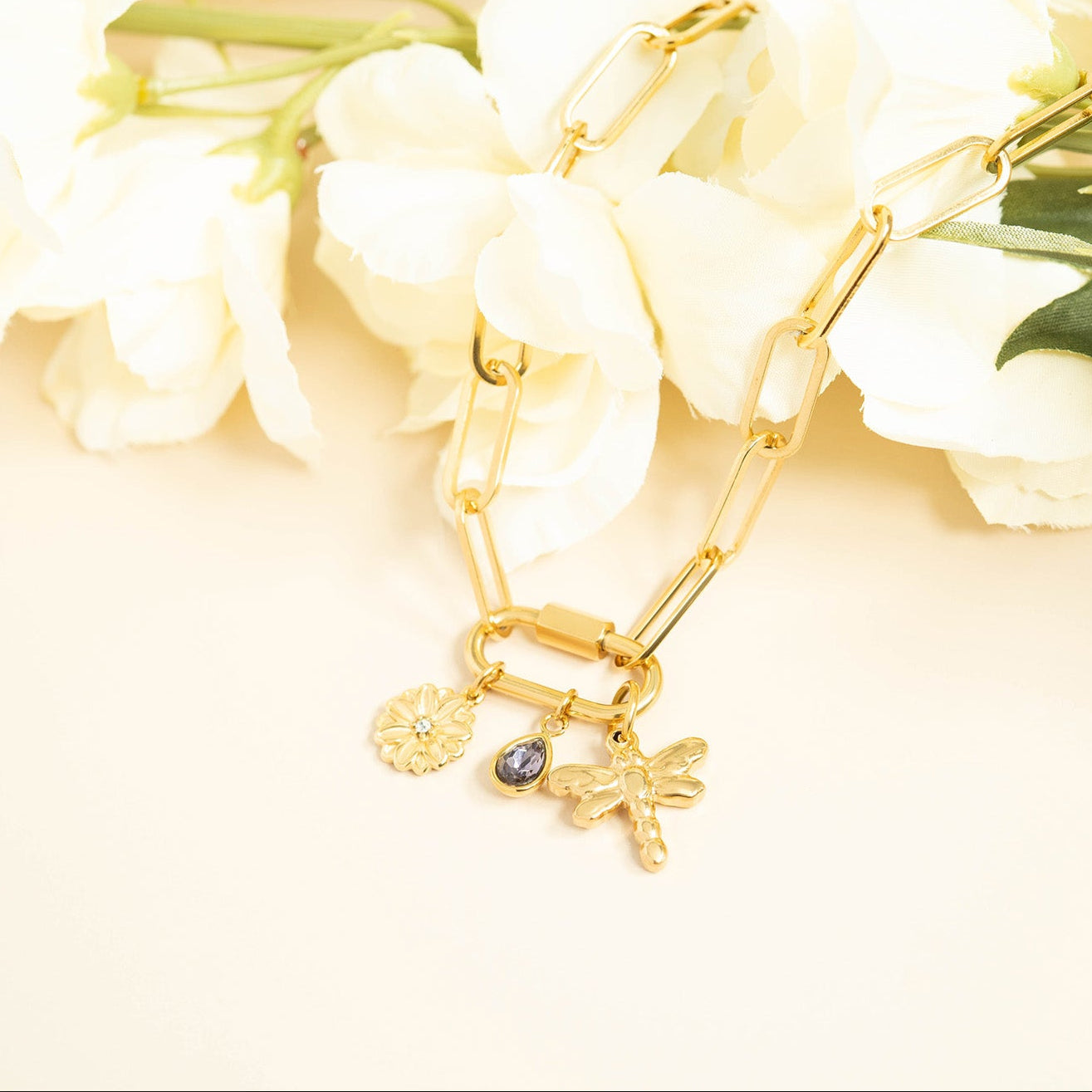 18K Gold PVD Stainless Steel Classic Carabiner / ENC0034