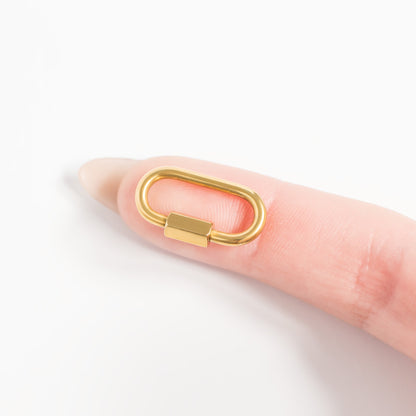 18K Gold PVD Stainless Steel Classic Carabiner / ENC0034