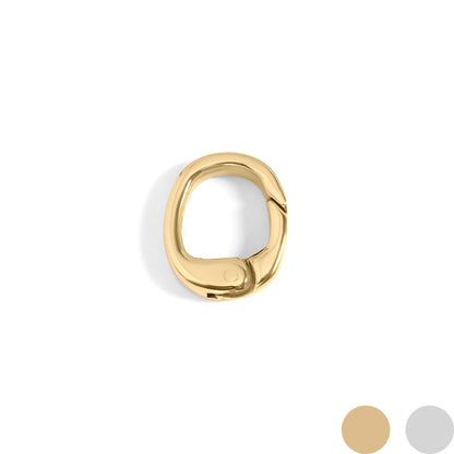 18K Gold PVD Stainless Steel Mini Rounded Square Carabiner / ENC0035