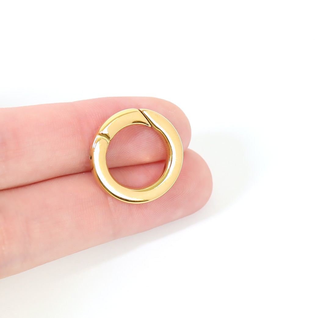 18K Gold PVD Stainless Steel Circle Carabiner / ENC0036