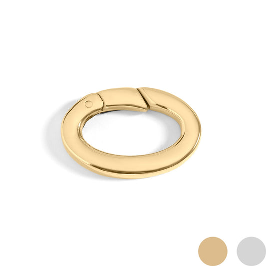 18K Gold PVD Stainless Steel Flat Oval Carabiner / ENC0038